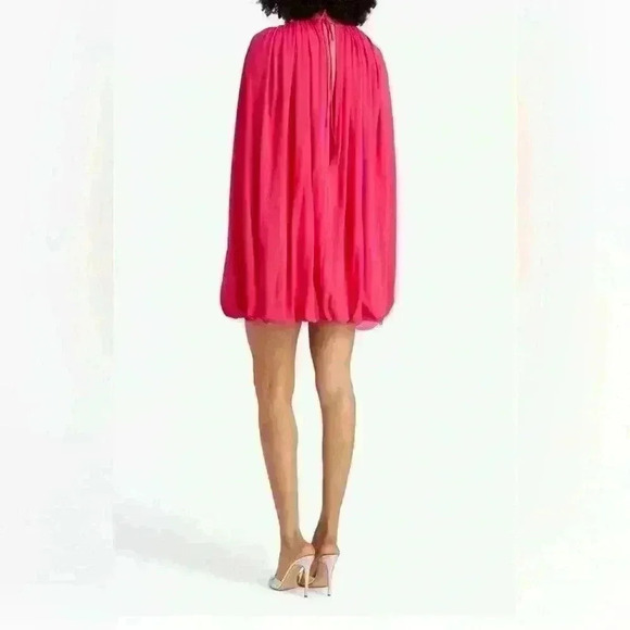 NEW JONATHAN SIMKHAI Sorina Bubble mini dress in amaranth S - Picture 3 of 12